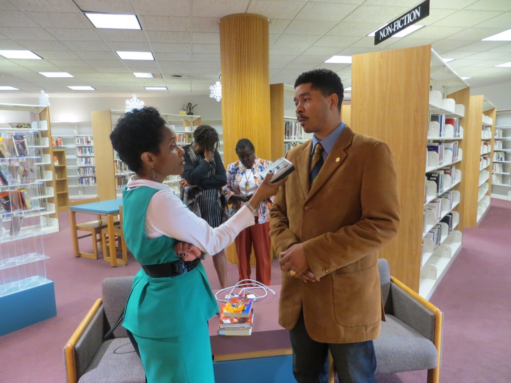Chanda Temple interviewing author Omar Tyree